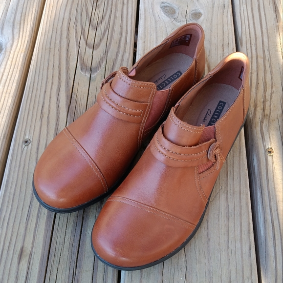 Clarks | Cheyn Madi Loafers Camel Brown Leather Comfort Shoes Size 7M Womens - Picture 2 of 12
